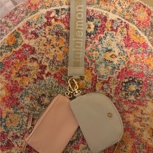Lululemon Pink and Cream Mini Pouches